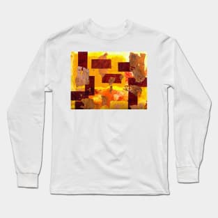 Copper Leaf Collage Long Sleeve T-Shirt